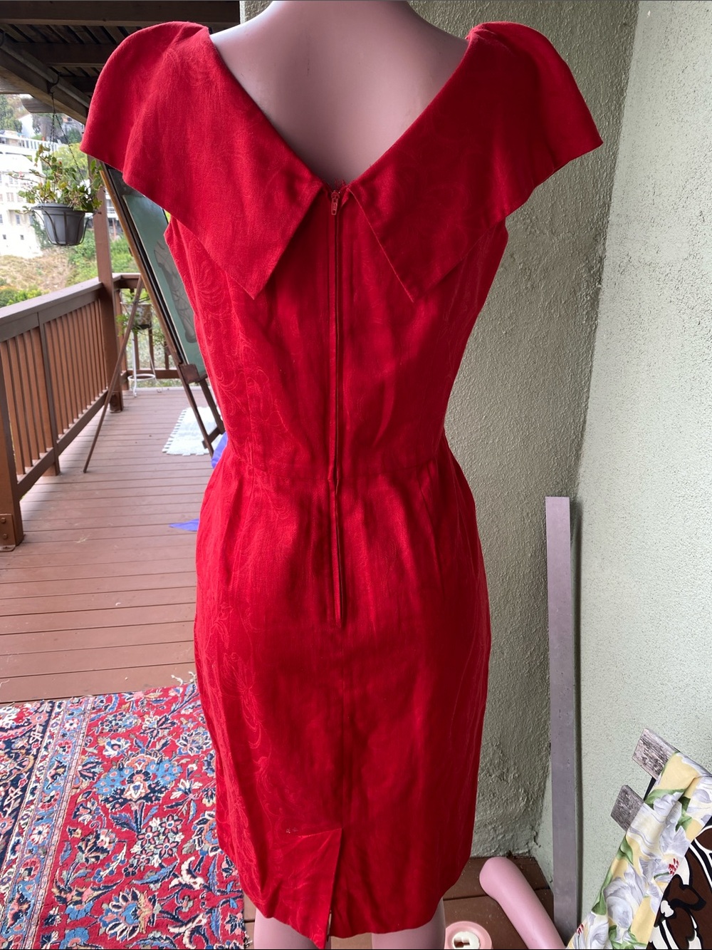 Liz Claiborne Bold Red Midi Sheath Dress - Picture 5 of 10